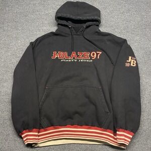 Vtg Johnny Blaze Hoodie Men XXL Black J*Blaze Method Man Heavy Sweatshirt 97 Y2K